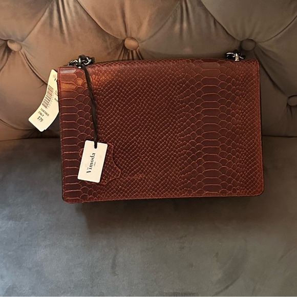 NWT Crossbody Shoulder Evening Bag for Women - Snake Printed Leather. - Picture 5 of 8